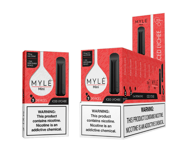MYLE MINI ICED LYCHEE 1.2  2 DEVICES 10 PACK